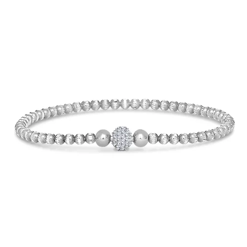FourKeeps - 1 Row Bracelet, Pave Ball - $75