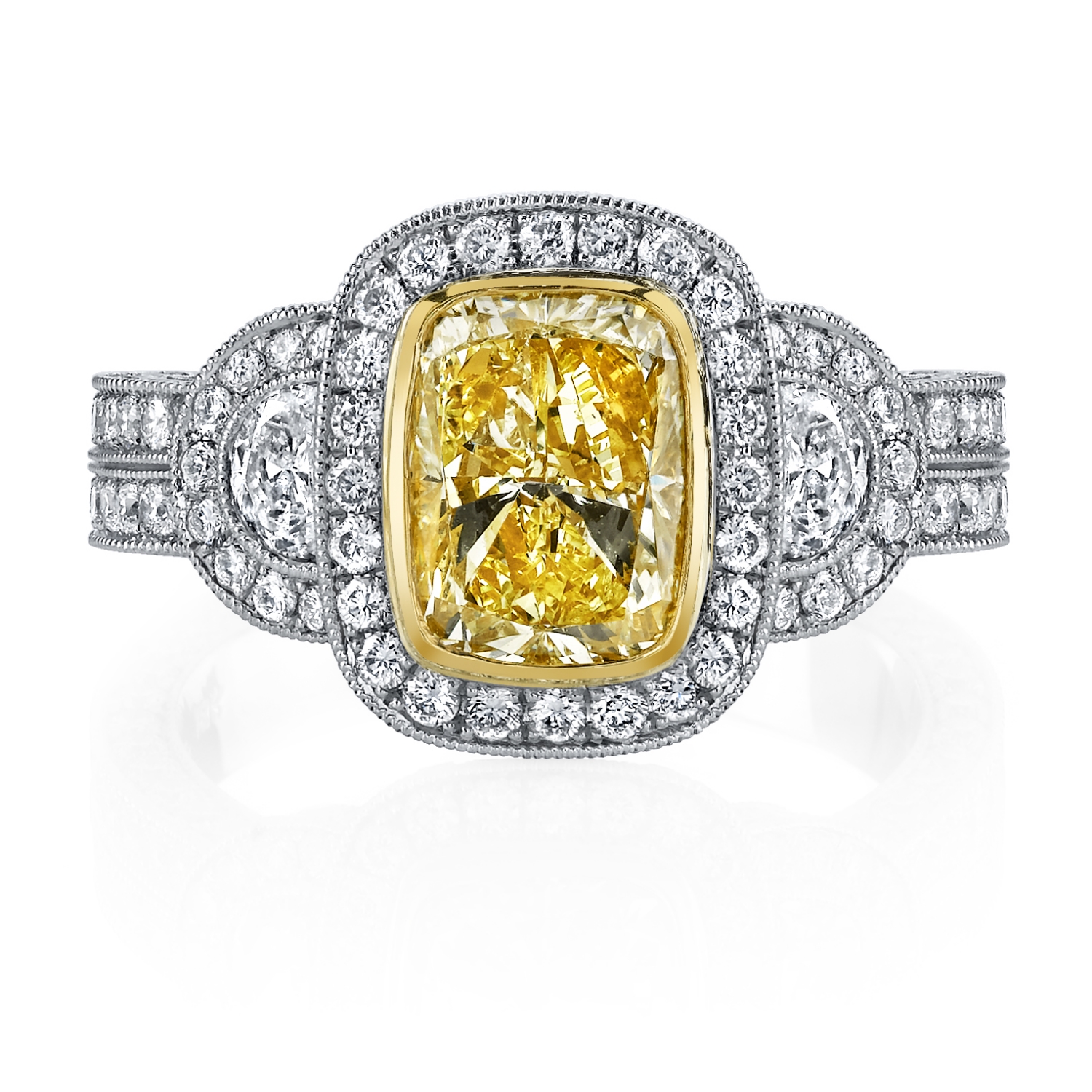 Husar Signature Fancy Yellow Diamond Ring