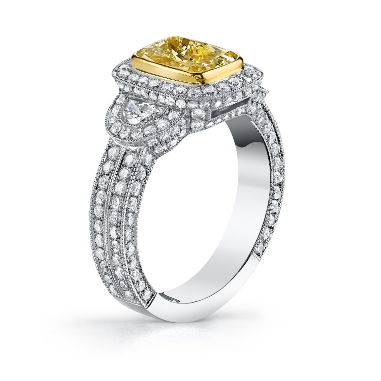 Husar Signature Fancy Yellow Diamond Ring