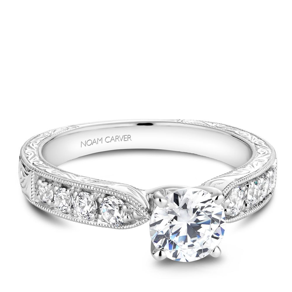 Shop the Shah Luxury Engagement Ring PR0196ECH-44W-.50 | Brockhaus Jewelry