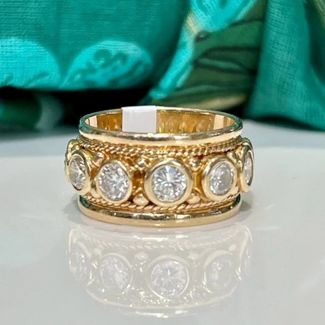 Vintage Royal Style Diamond Eternity Ring