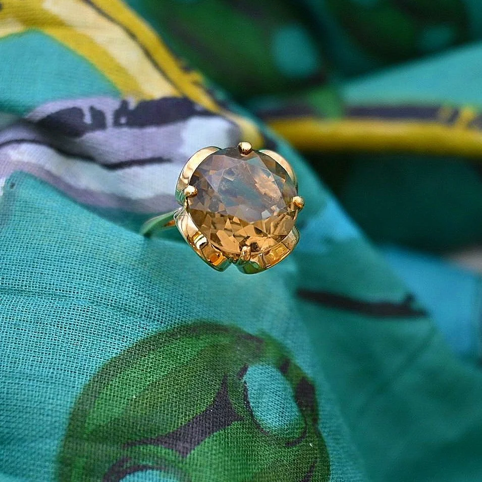 Retro Topaz Cocktail Ring