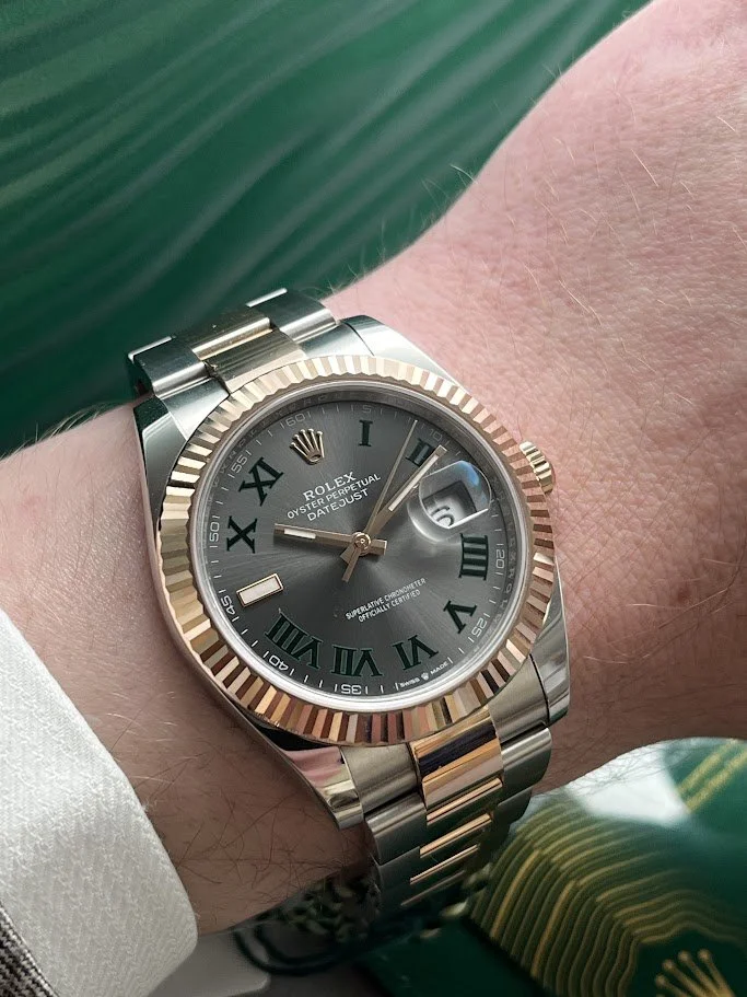Rolex Datejust 126331 Wimbledon Wrist.JPG