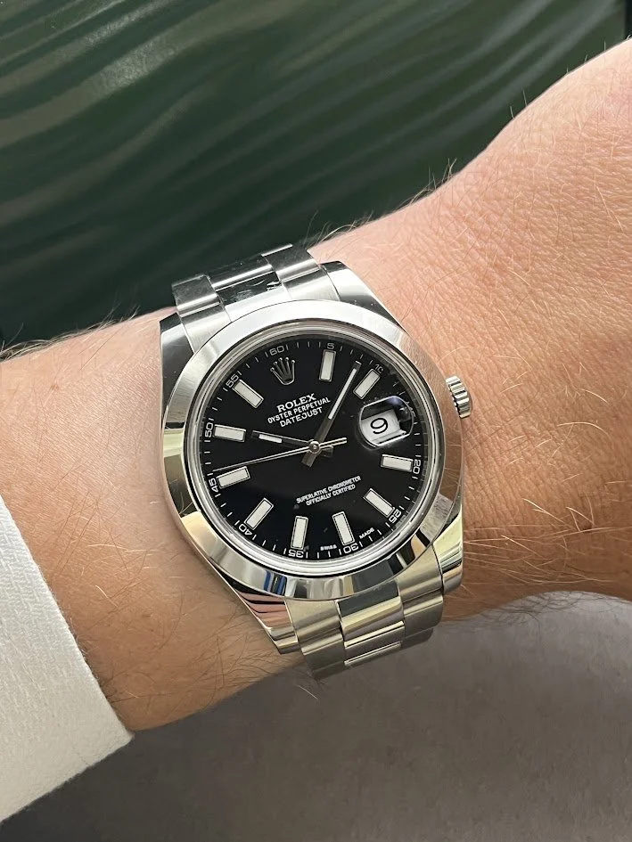 Rolex Datejust 116300 Black Wrist.JPG