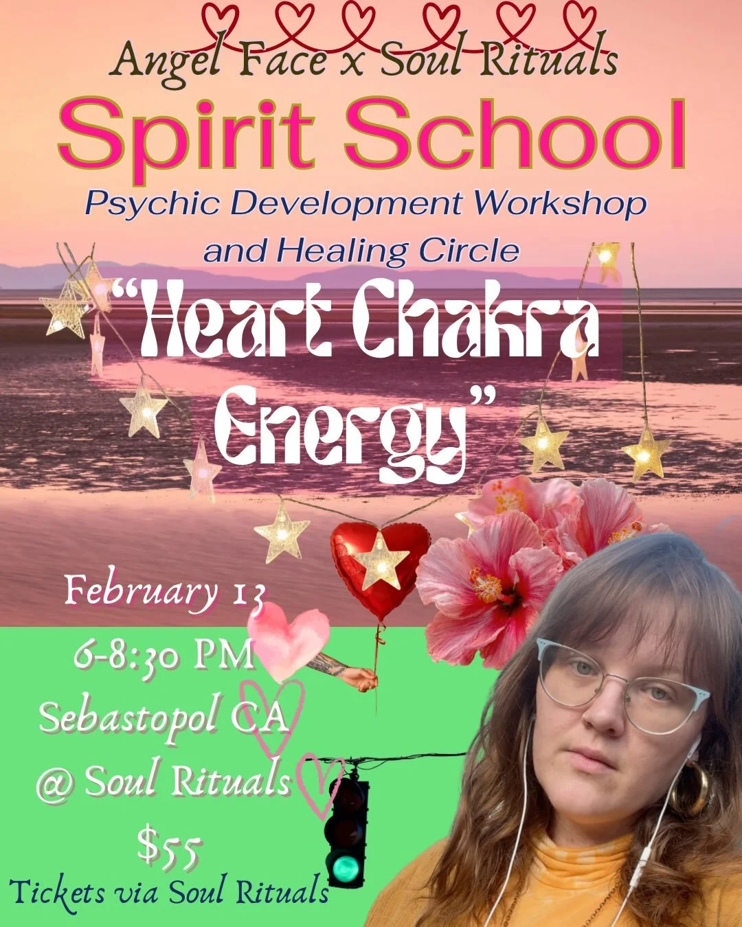 Join me @ Soul Rituals this Friday Feb 13 for a Heart Chakra Themed Spirit School @soulscape_rituals in Sebastopol CA 

Spirit School is my Psychic Development and Energy Healing Workshop, this specific class we will be focused on the Heart Chakra an