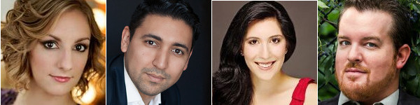 Left to right: Aleksandra romano, efrain solis, sara duchovnay, clay hilley