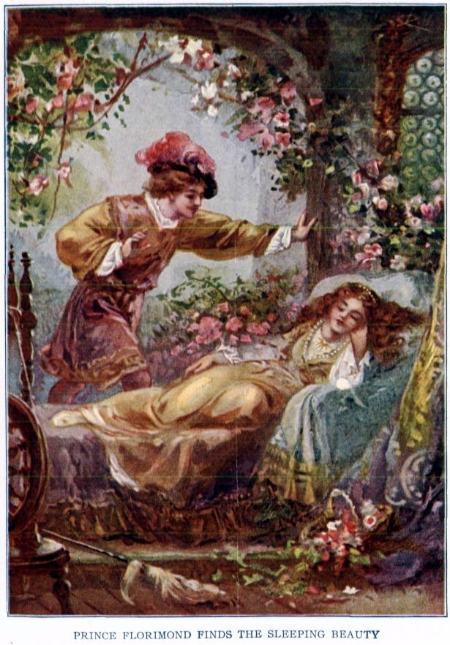 "Prince Florimund Finds the Sleeping Beauty." Project Gutenberg etext 19993, Public Domain image.