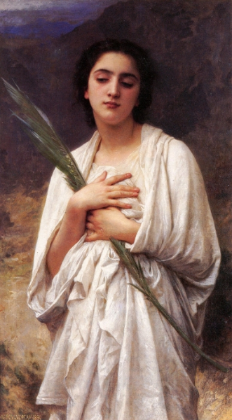 "The Palm Leaf" by William-Adolphe Bouguereau. Public Domain Image.
