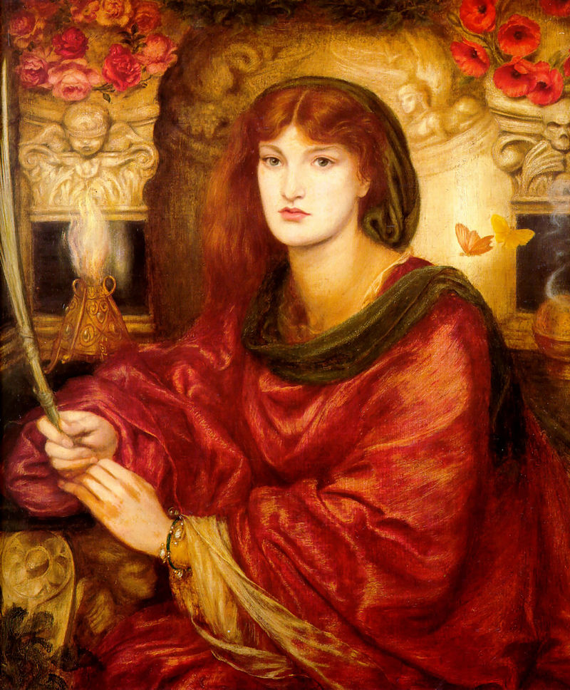 "Lady Lilith" by Dante Gabriel Rossetti, 19th c. Public Domain image.