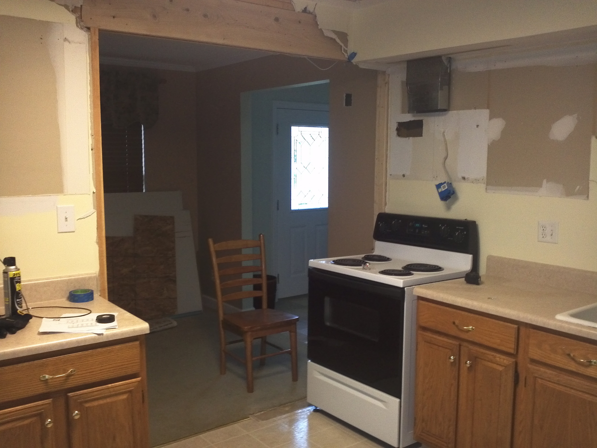 Took down part of the wall to make it more open.