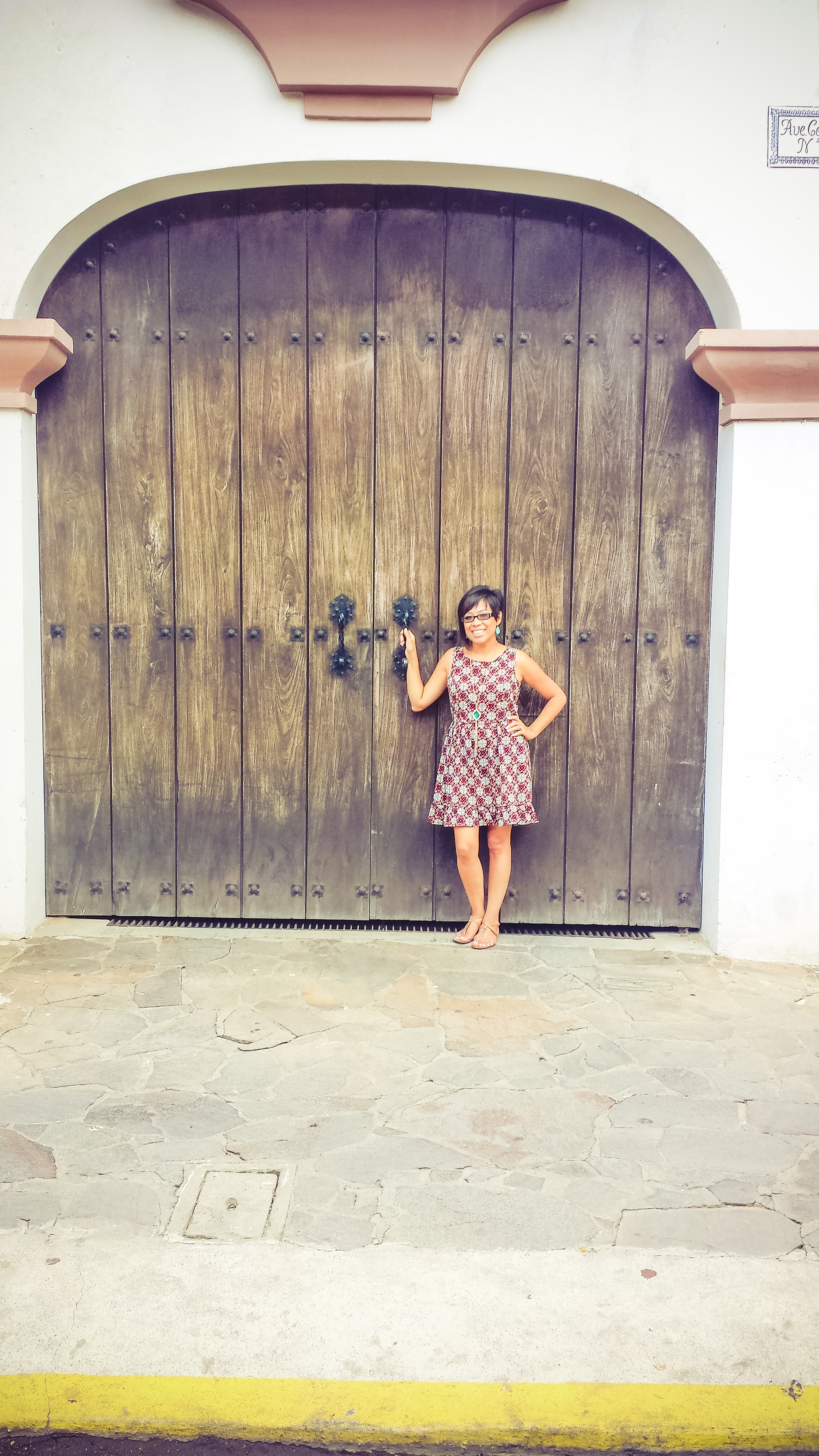 At one of the many doors I admired. Yeah, I have this thing about doors.