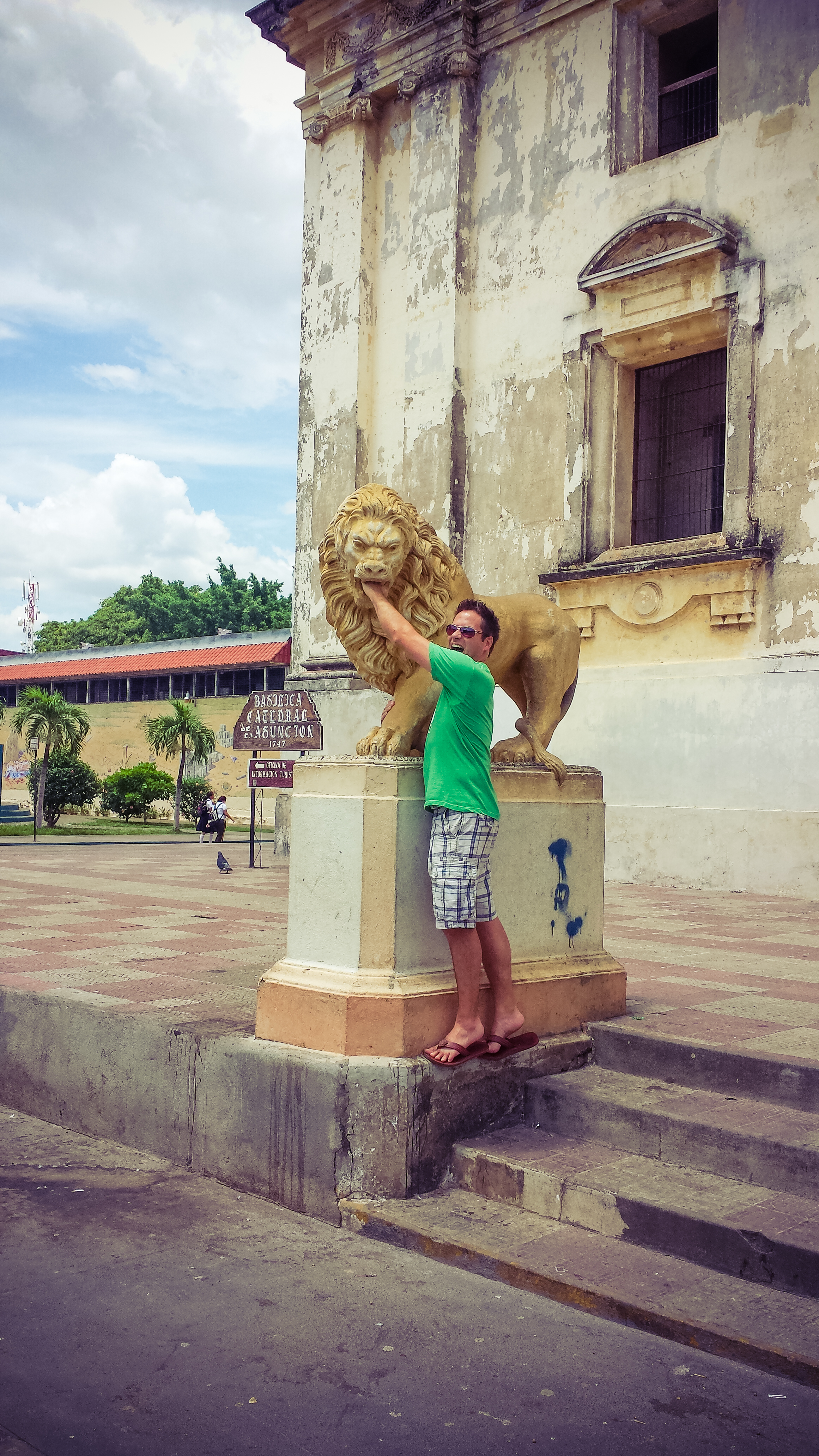 Lions outside of the cathedral