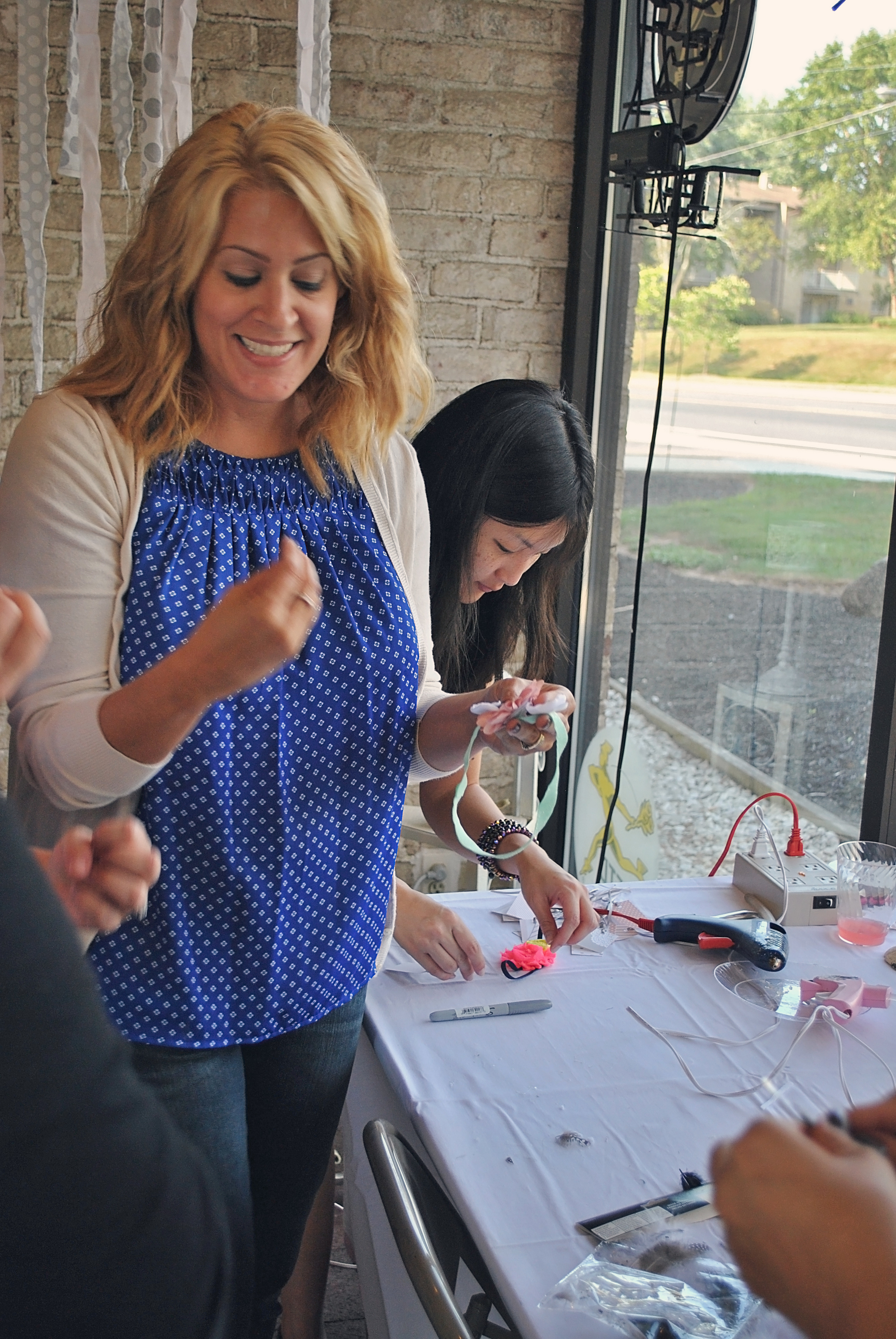 Guests creating their headbands.