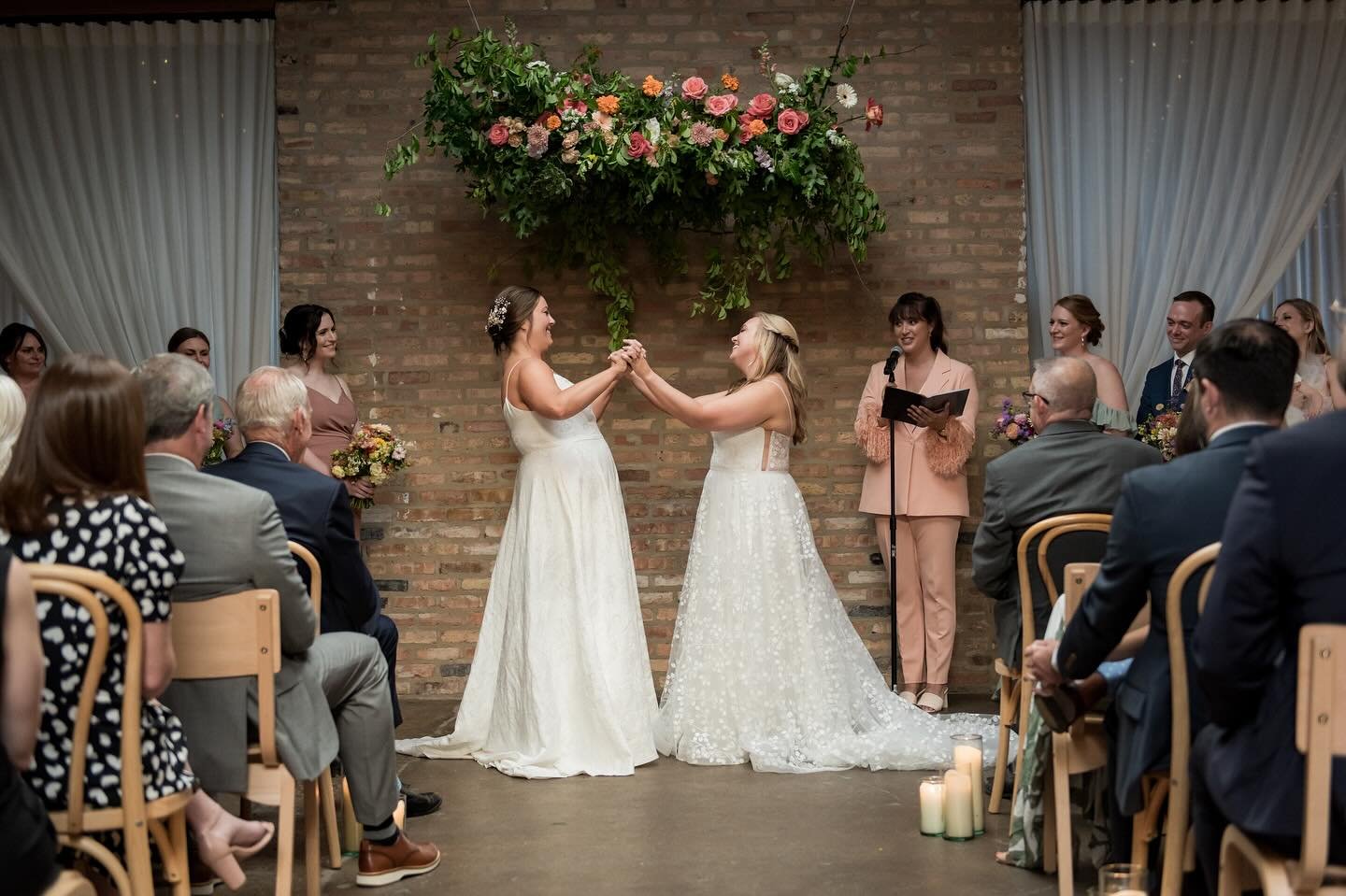 We got to work at one of our favorite venues with some of our favorite vendor friends when we catered Virginia + Ashley&rsquo;s beautiful wedding back in August! 💖 You simply must swipe to see the extra special details that @ecowildeflowerco added t
