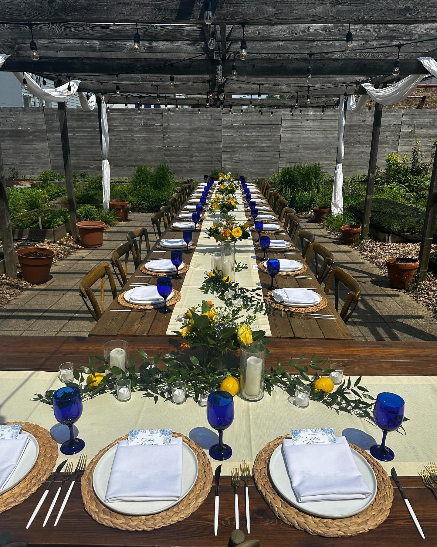 Weekend recap💫

We kicked off our outdoor event season with three private events in the Urban Farm: 

🍋 a baby shower (for a 2020 couple that got married at BDP)
💙 a beautiful wedding shower brunch, 
🎉 and a retirement celebration for the mother 