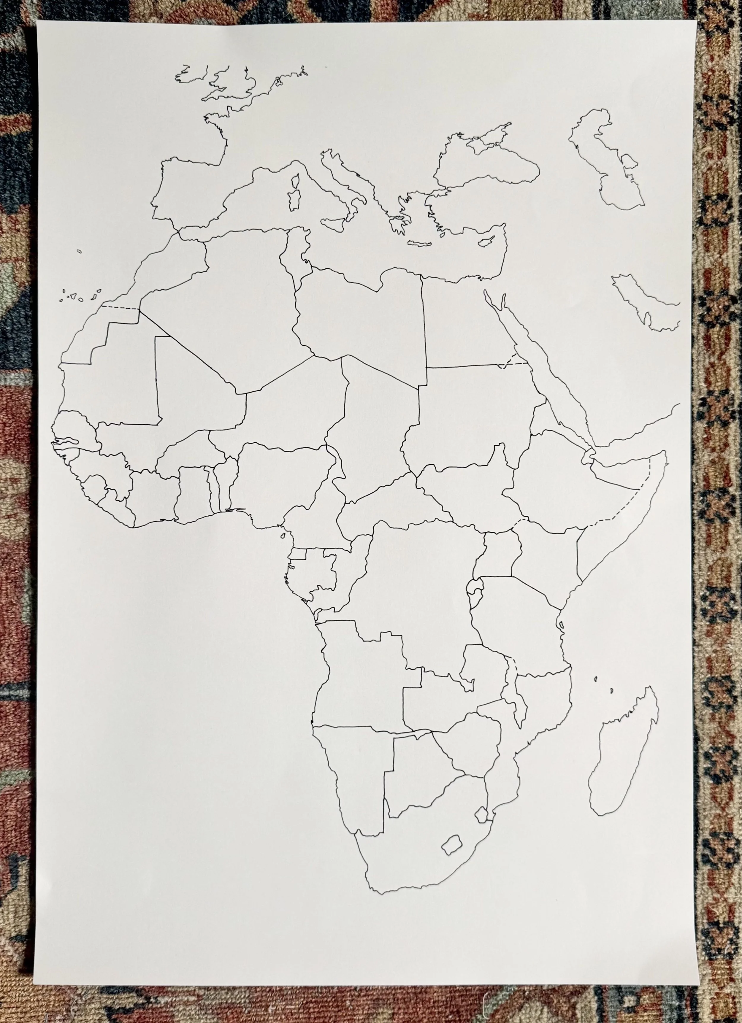 Africa - Large Format Blank Map