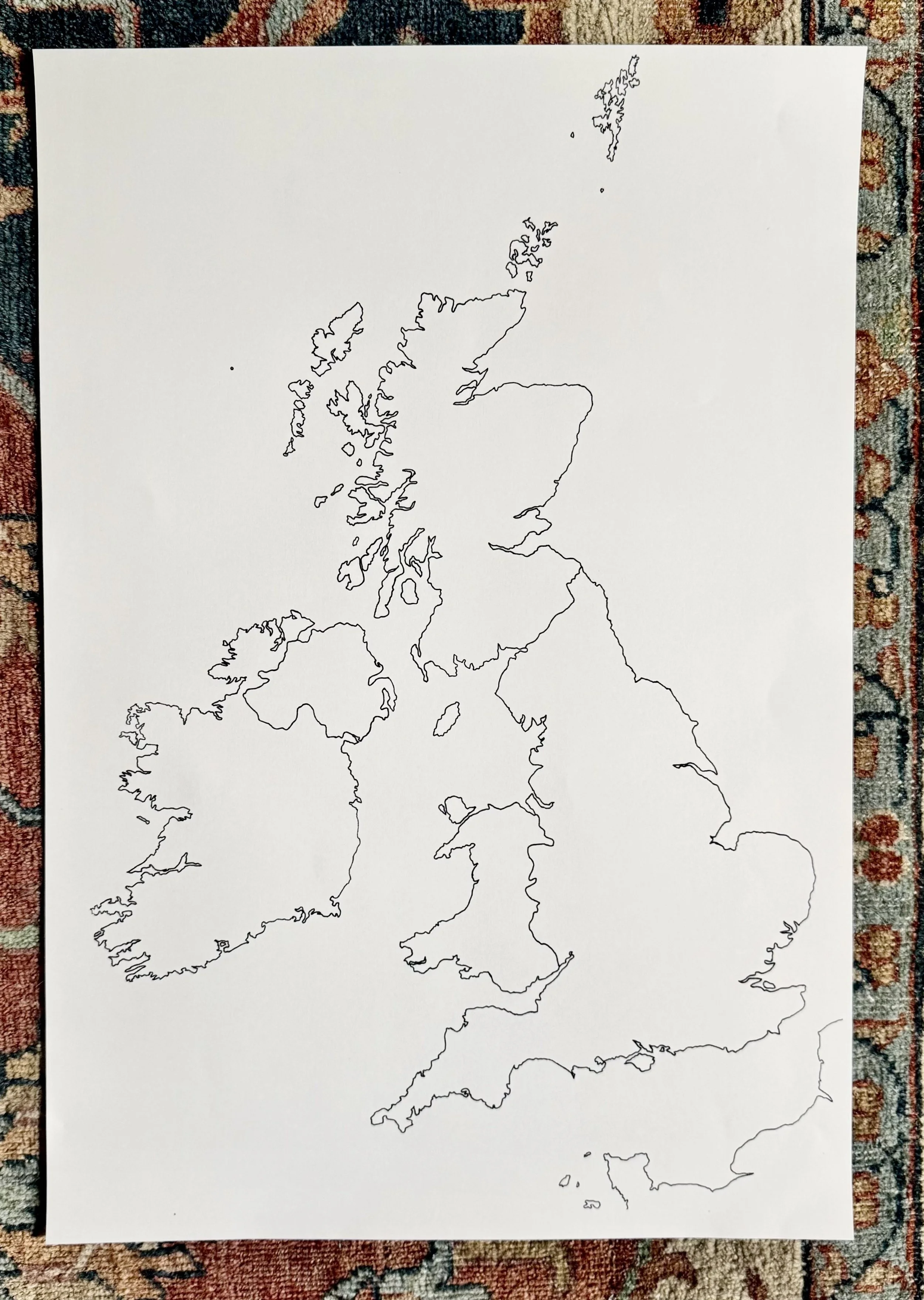 British Isles - Large Format Blank Map