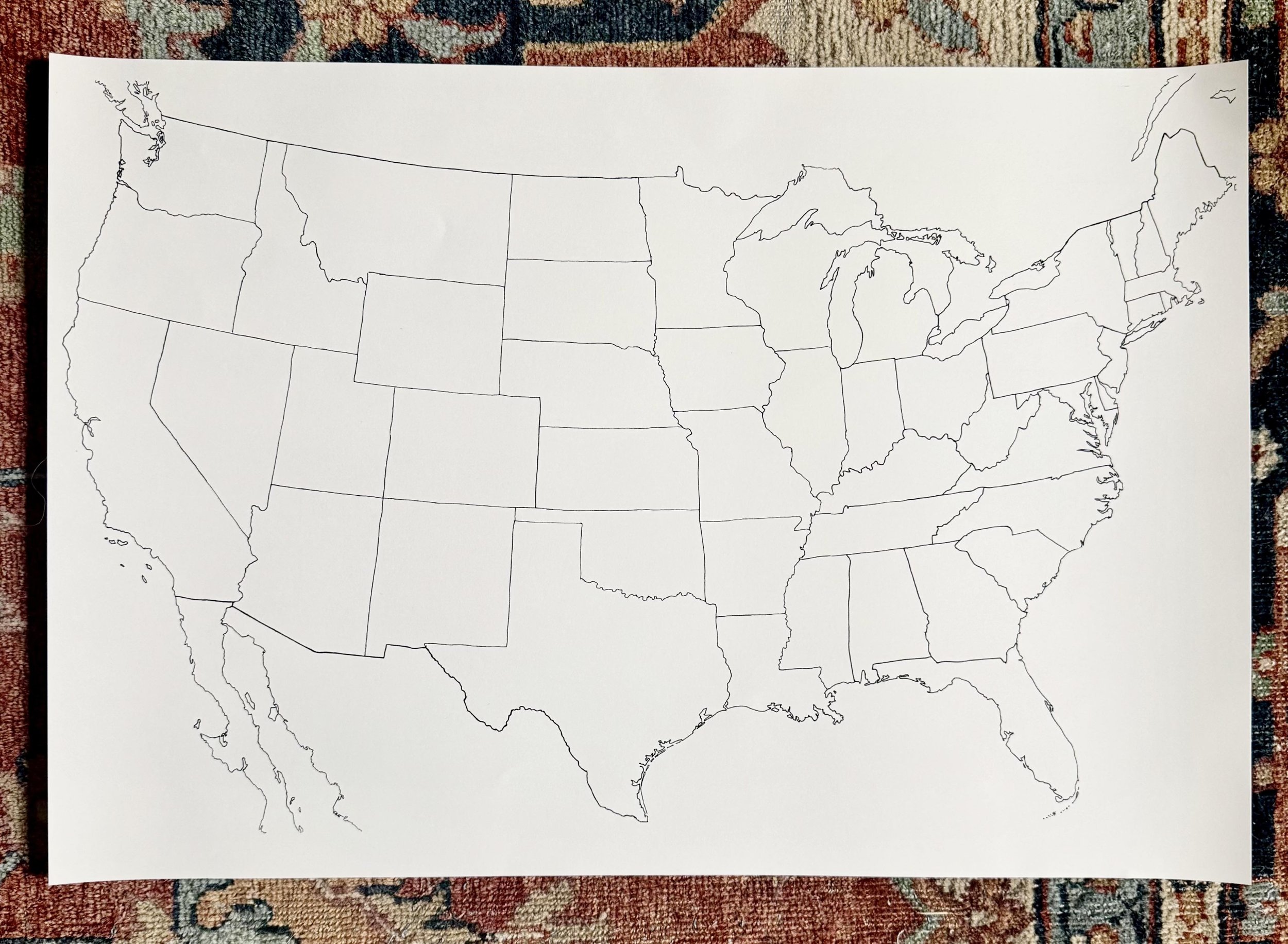 United States - Large Format Blank Map