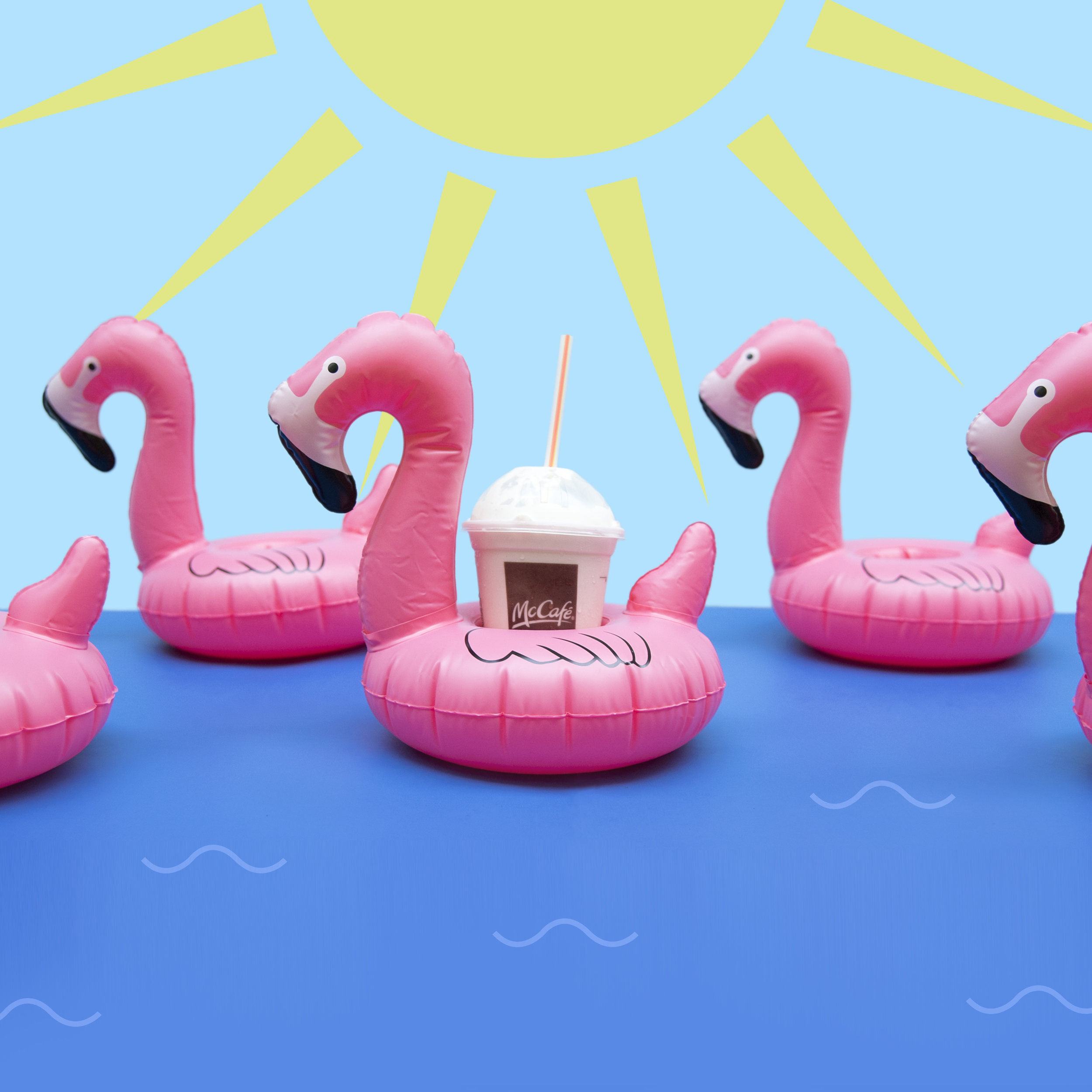 amy_chen_design_mcdonalds_mcflurry_drink_summer_flamingos_pool_float_sun_advertising_ad