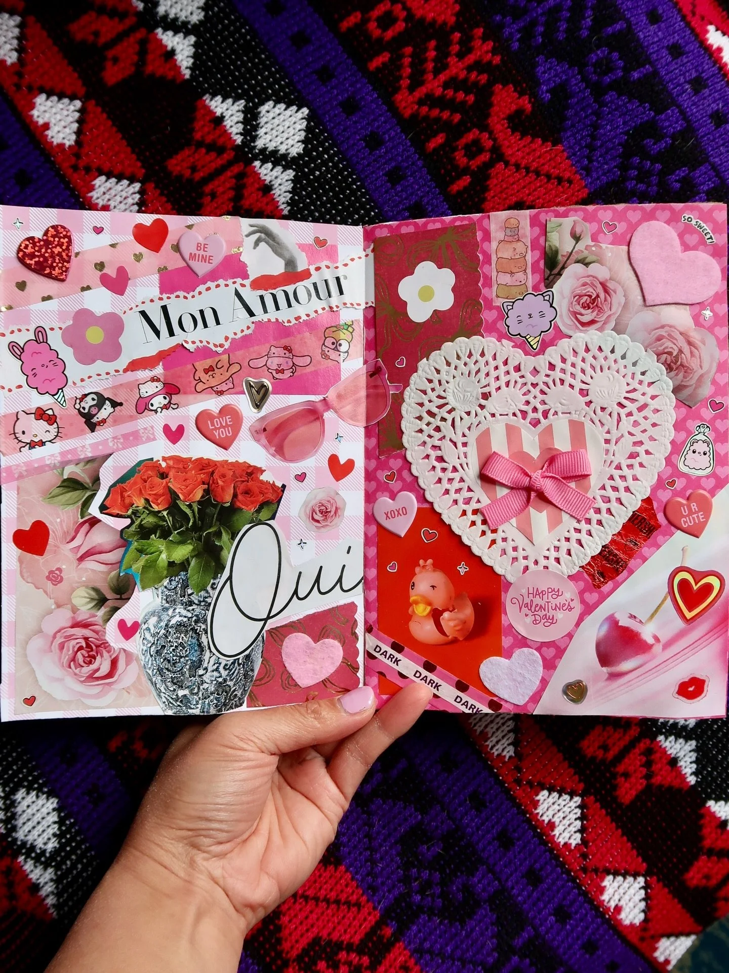 my galentine spread from last weekend&rsquo;s junk journal meet up with @artsncraftsnyc at @bananas_nyc 💘💋💌❤️💕✨

if you&rsquo;re going to tonight&rsquo;s event, have the best time! 😘

#galentines #valentinesday #junkjournal #scrapbooking #things