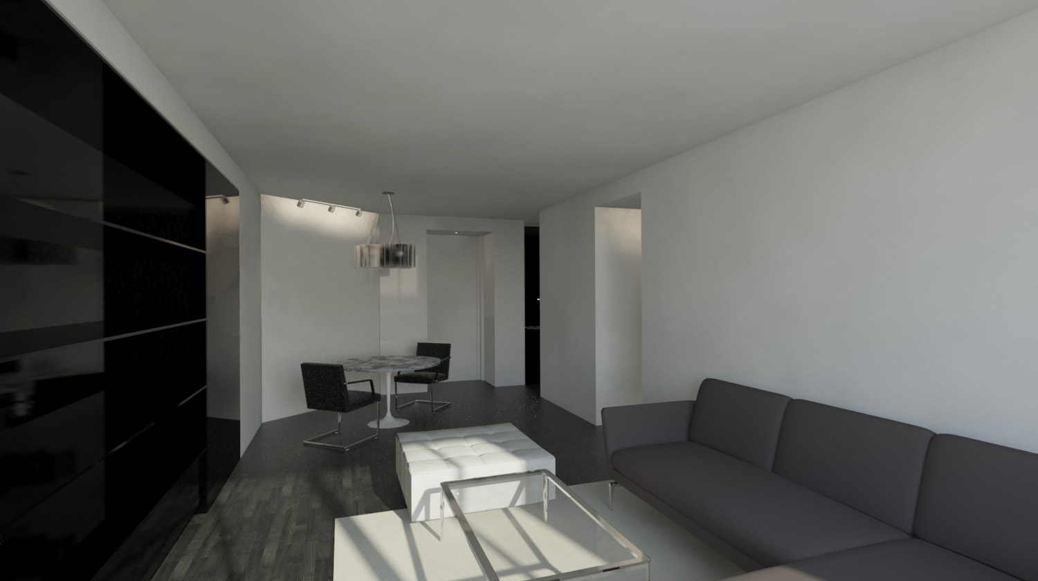 living + dining area