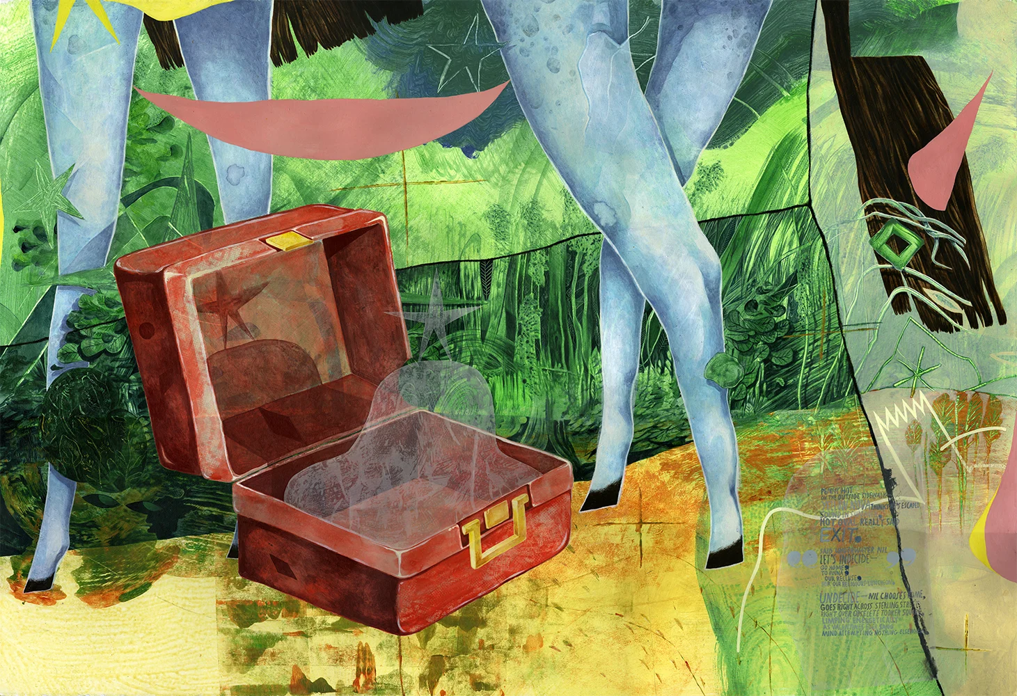 Lunchbox , 2016 Mixed media on paper 30 x 44 inches