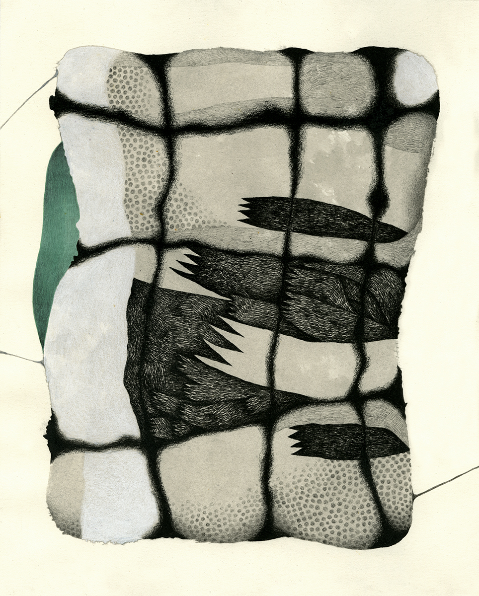 Untitled , 2019 Acrylic gouache and charcoal on paper 10 x 8 inches
