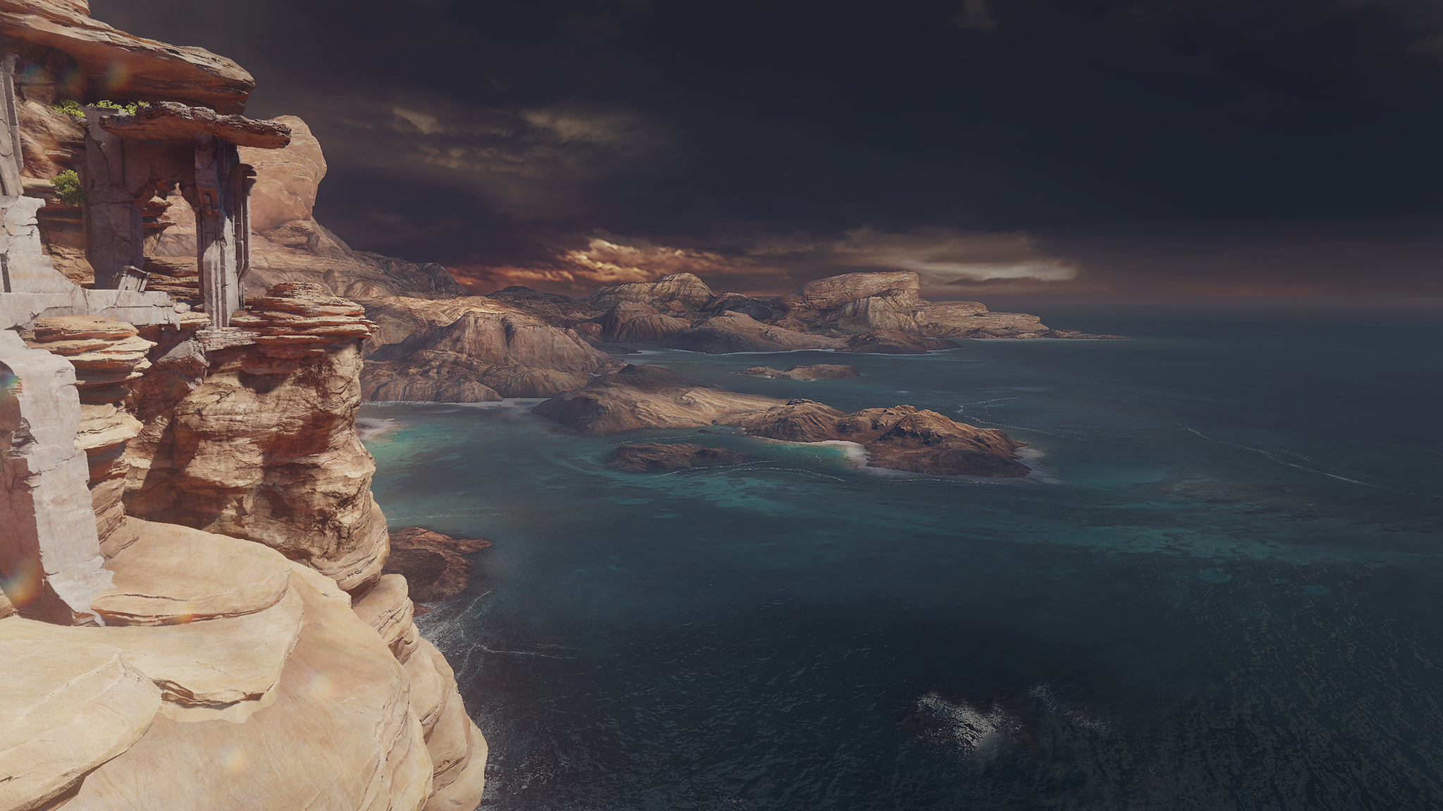 screenshot of the vista I worked on, including the ocean
