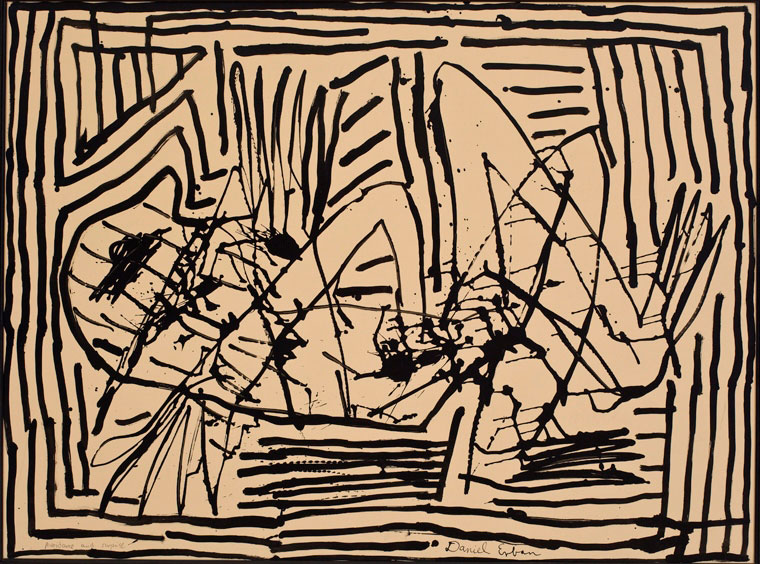 Daniel Erban «Angst» (2005) technique mixte sur papier (70cm x 100cm)
