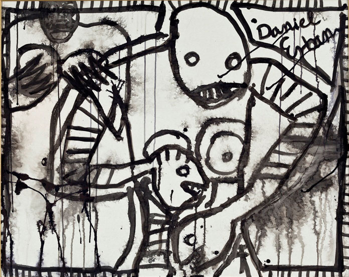 Daniel Erban «Mothers» (2005) technique mixte sur papier (70cm x 100cm)