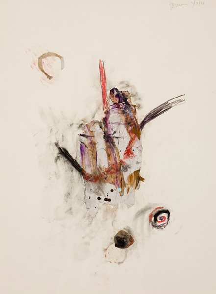 Marc Garneau (1991) «09.10.91» technique mixte sur papier (60cm x 40cm)