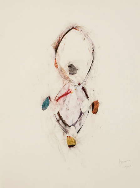 Marc Garneau (1991) «10.10.91» technique mixte sur papier (60cm x 40cm)