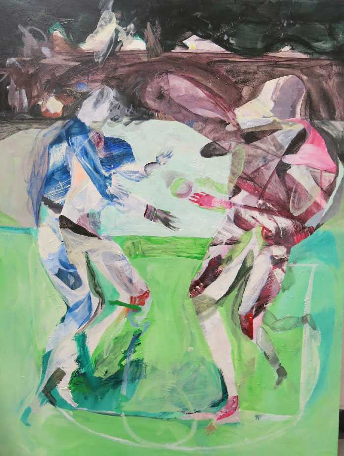 Scott Harber «Sans Titre #04» (2014) acrylique sur bois (122cm x 91cm)