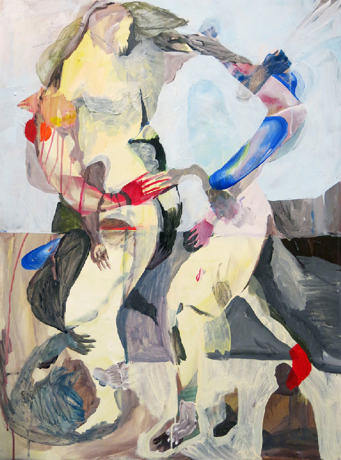 Scott Harber «Sans Titre #06» (2014) acrylique sur bois (76cm x 102cm)