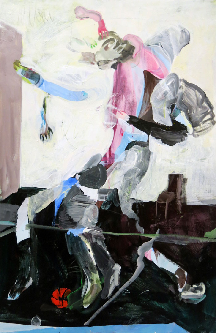 Scott Harber «Sans Titre #08» (2014) acrylique sur bois (76cm x 61cm)