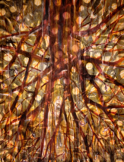 Garen Bedrossian «Rayonnement» (2007) huile sur toile (183cm x 140cm)