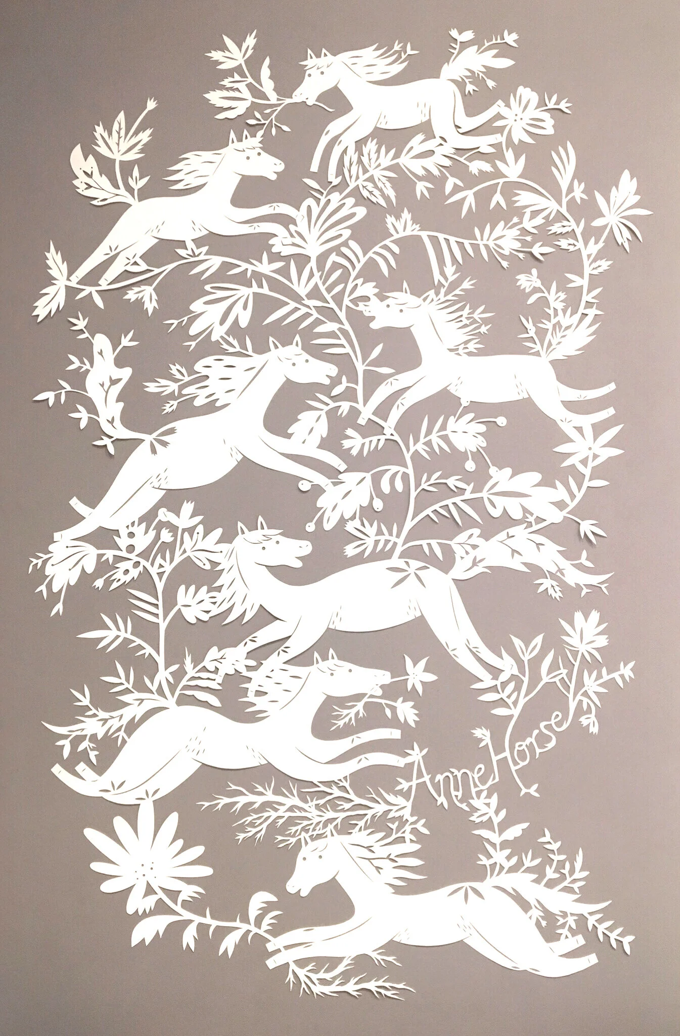 Custom commission - 2019, hand cut paper, 48 x 32 inches - private collection