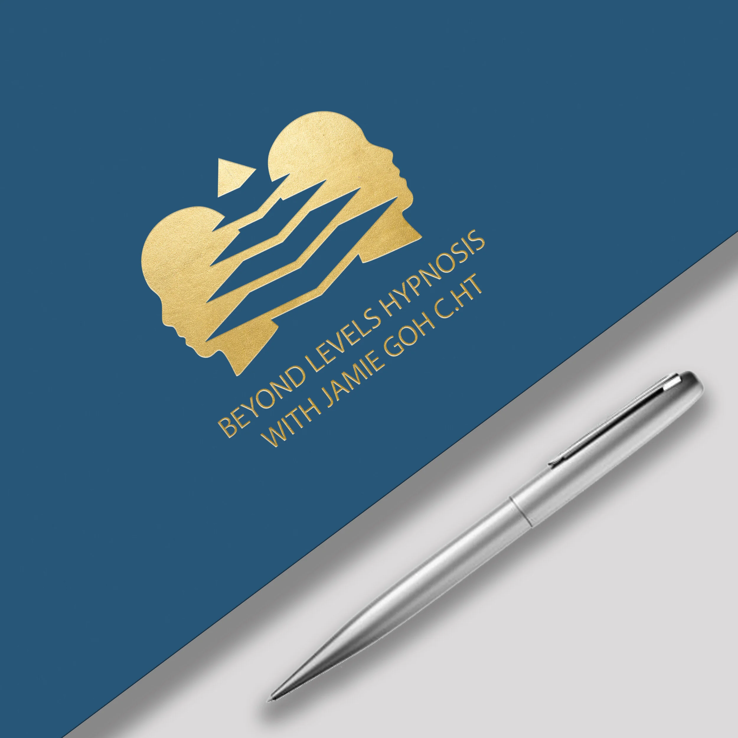 Gold Foil Logo Design - for Beyond Levels Hypnosis