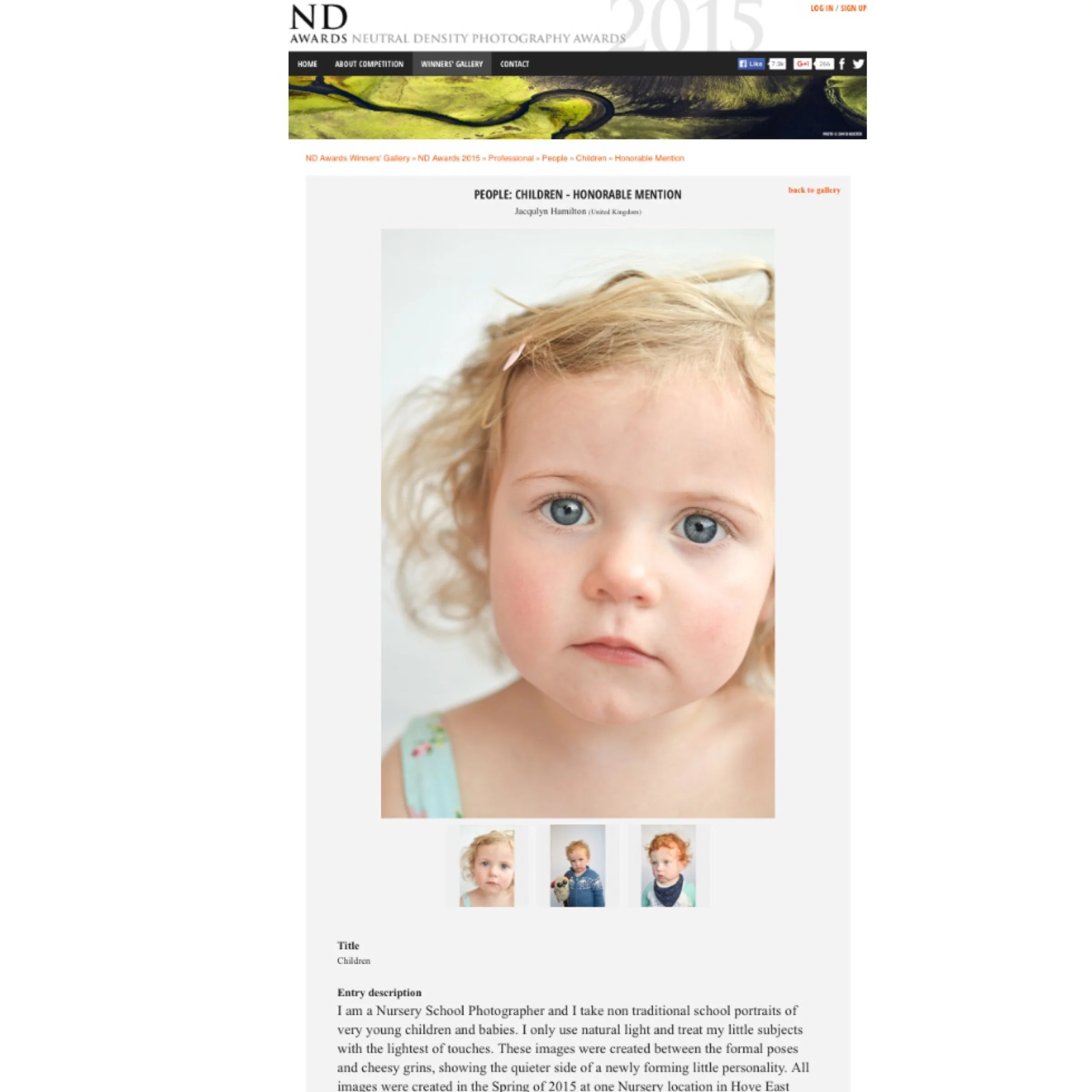 Neutral Density Photography Awards 'Honourable Mention'