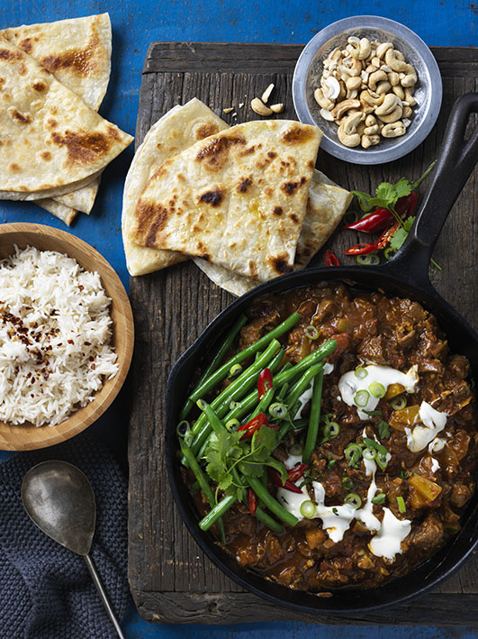 Slow cooked lamb curry with Roti — Farrah's