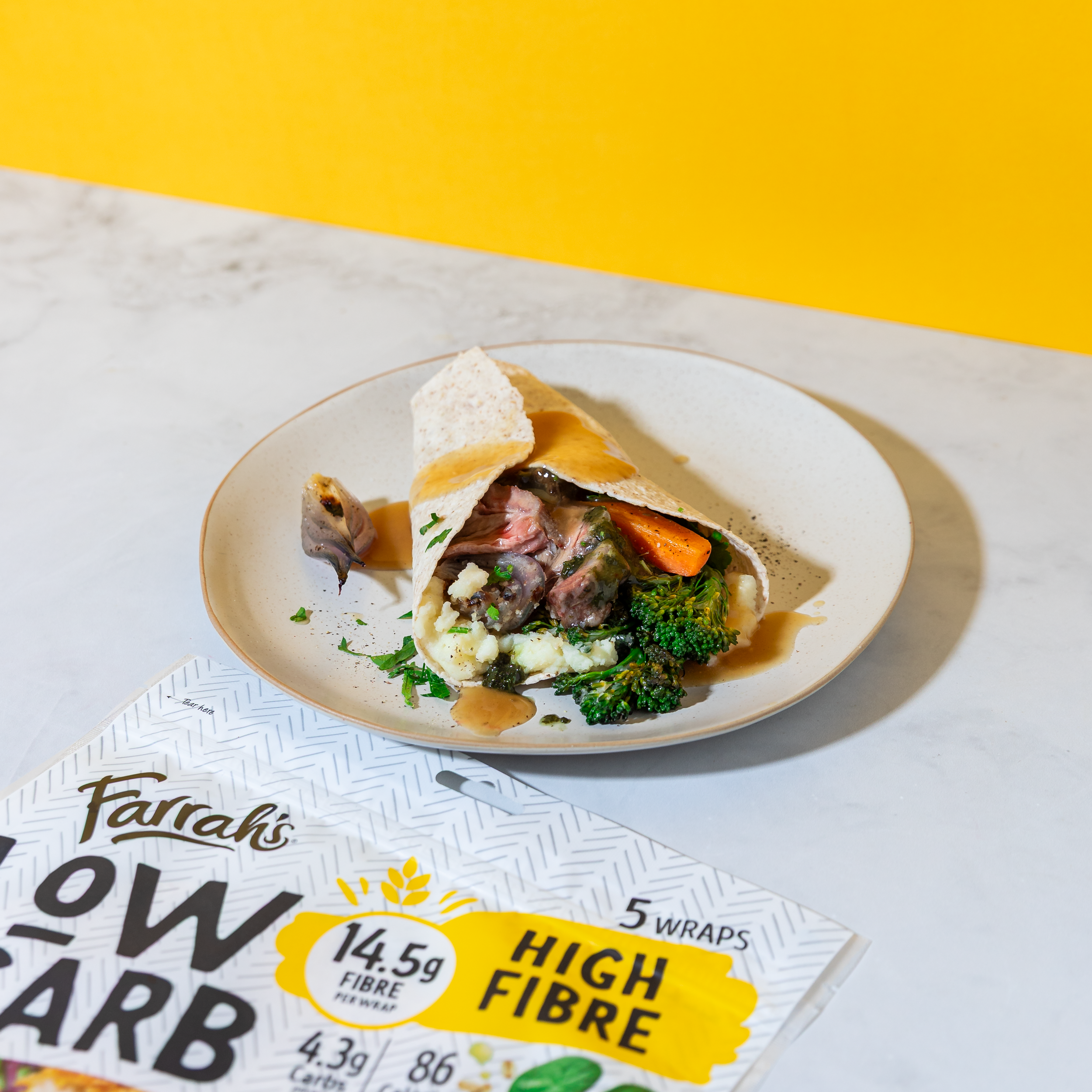 High Fibre Leftover Lamb Roast Wra