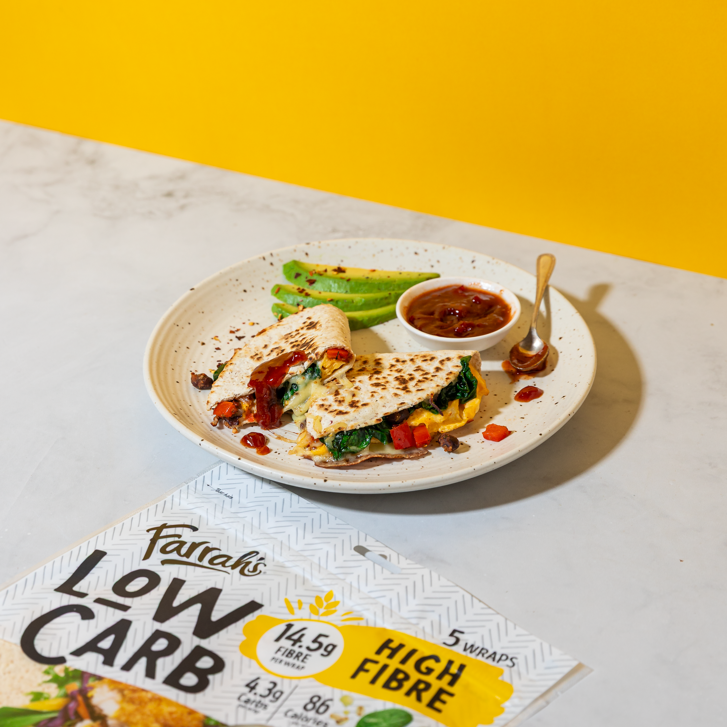 High Fibre Breakfast Quesadilla