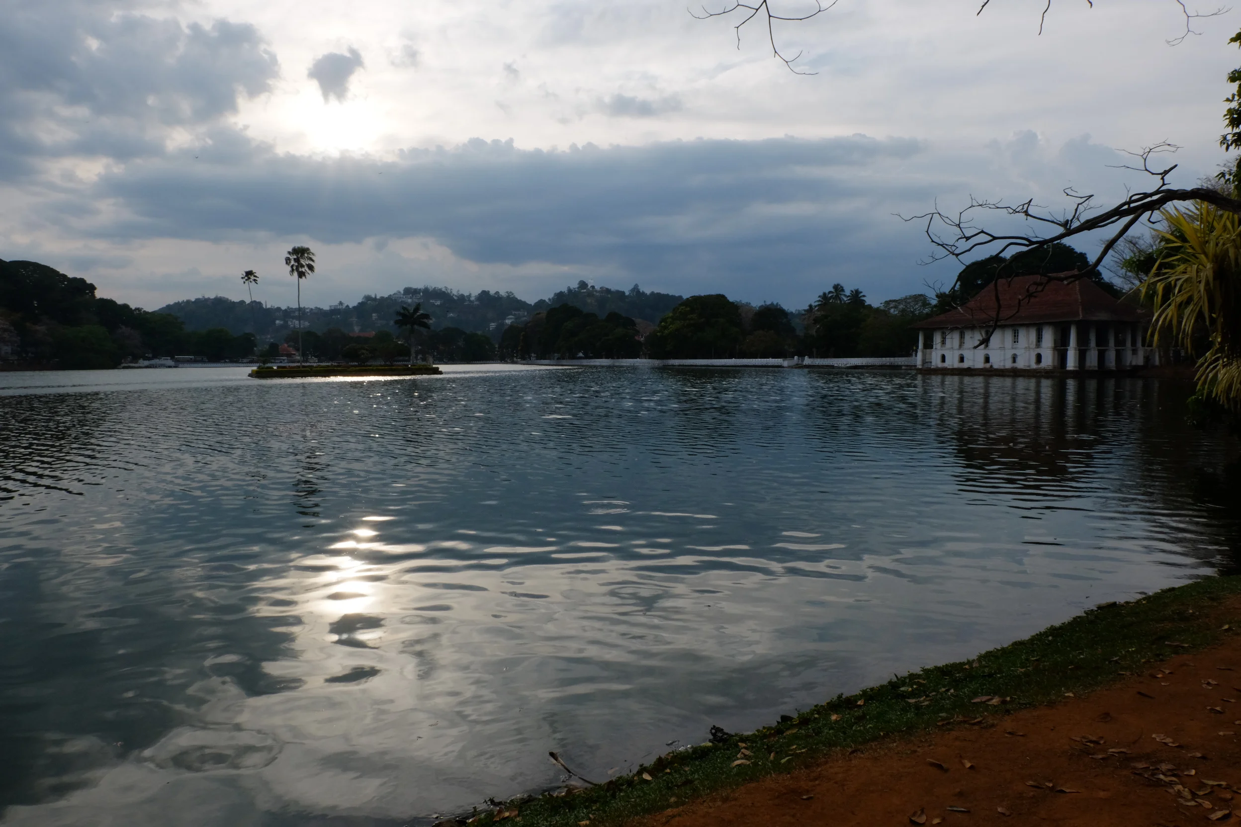 Kandy Lake with the old bath house 