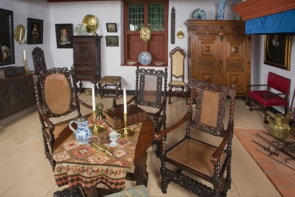 Installation view at the Jean Hasbrouck House, Historic Huguenot Street. Photo by On Location Studios, Poughkeepsie, NY, 2017. Courtesy Historic Huguenot Street.