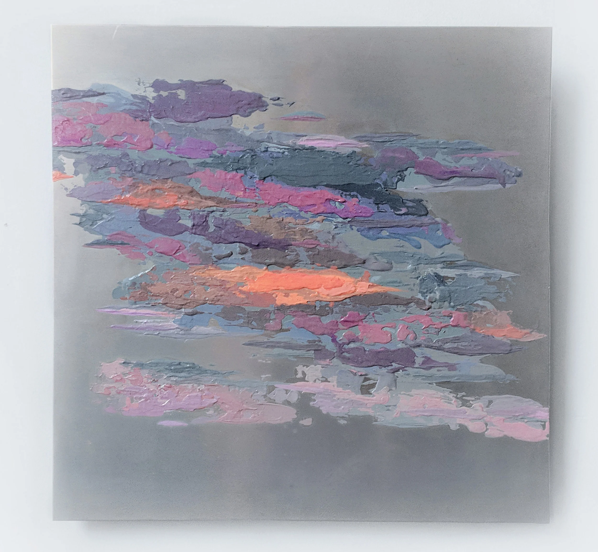 Fluidity #23 , acrylic on metal, 12 x 12 inches