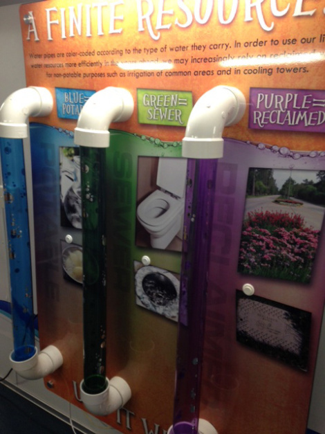 The Lone Star GCD had a trailer too. This shows the different kinds of treated water and where they are used.