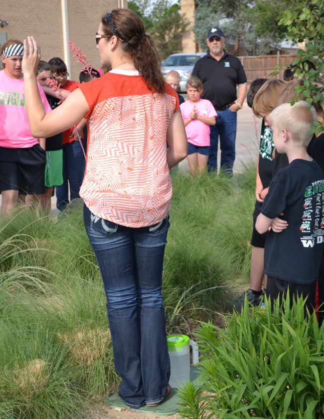 We were standing right in the middle of the xeriscape garden!
