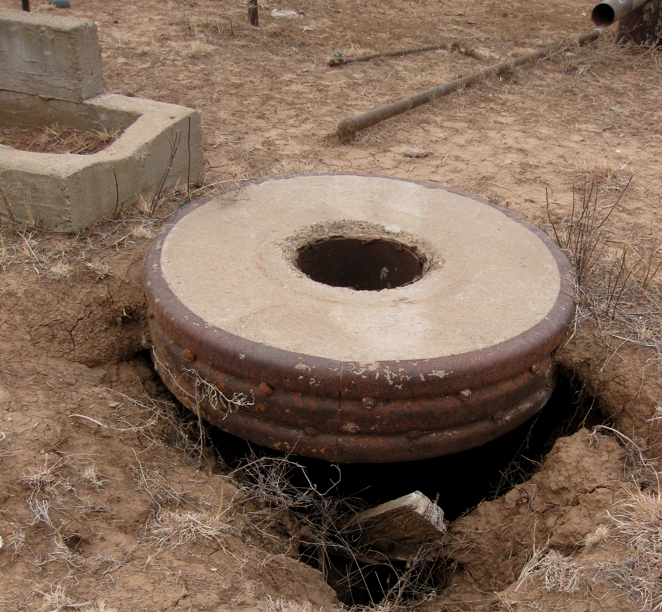 open well and cave-in