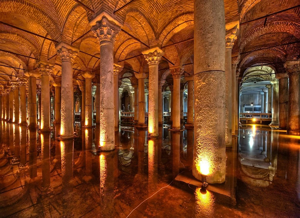 Inside the Basilica Cistern by Clint Koehler 2010