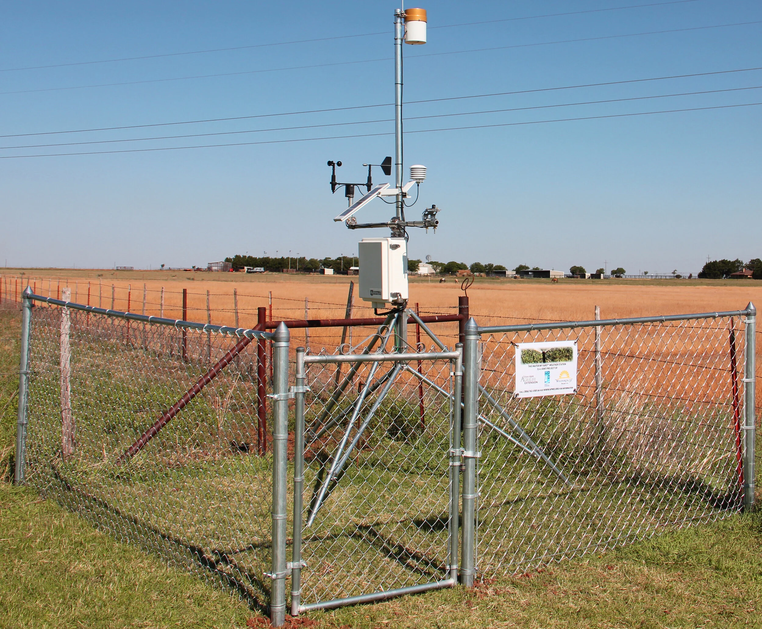 HPWD THANKS THE CITY OF WOLFFORTH FOR PROVIDING THE SITE FOR THE “WATER MY YARD” WEATHER STATION.